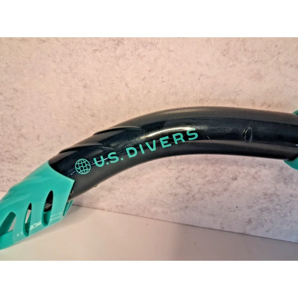 US Divers Playa Silicone Snorkel Turquoise Black Swimming Beach Vacation